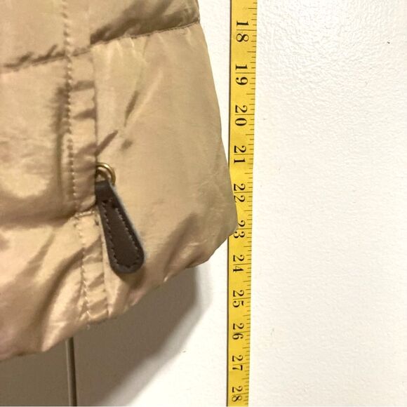 EDDIE BAUER Goose Down Tan Gilet Puffer Tan Beige Vest Womens Medium - Picture 9 of 16